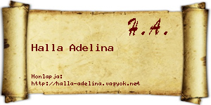 Halla Adelina névjegykártya